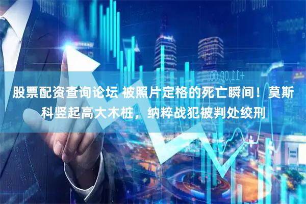 股票配资查询论坛 被照片定格的死亡瞬间！莫斯科竖起高大木桩，纳粹战犯被判处绞刑